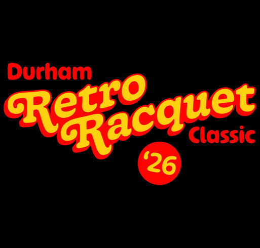 Durham Retro Racquet Tournament 2026 shirt design - zoomed