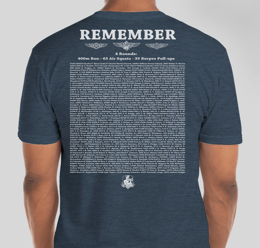 USCG Aviation Memorial Workout to Remember Fundraiser - unisex shirt design - back