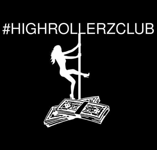 High Rollerz Club shirt design - zoomed