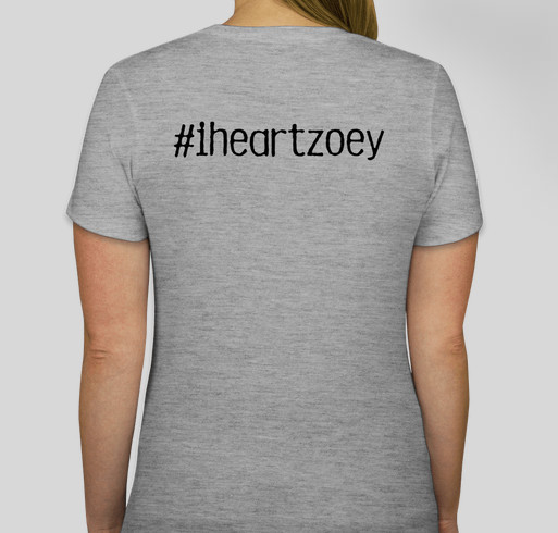 I Heart Zoey: Hypoplastic Left Heart Syndrome Fundraiser - unisex shirt design - back