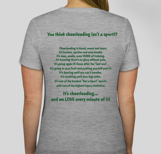 Cheerleaders to Nationals Fundraiser Fundraiser - unisex shirt design - back