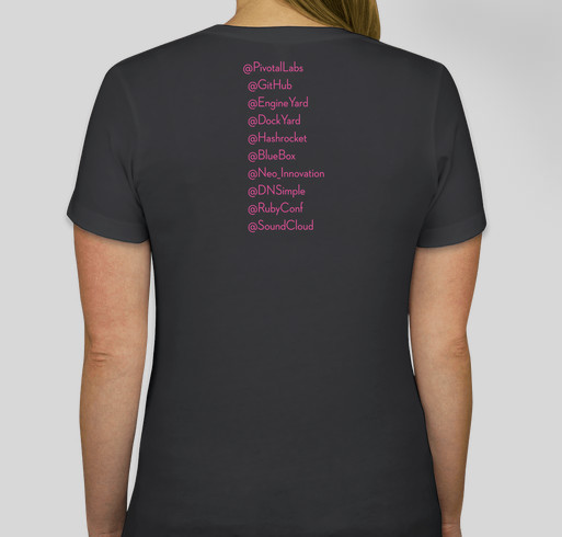 Ruby on Sails Miami 2013 Fundraiser - unisex shirt design - back