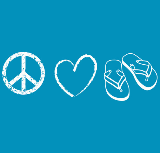 Peace, Love & Flip Flops shirt design - zoomed