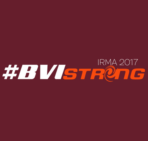 Hurricane Irma appeal - #BVISTRONG shirt design - zoomed