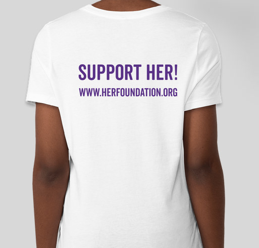 Raise your voice and support HER! Fundraiser - unisex shirt design - back