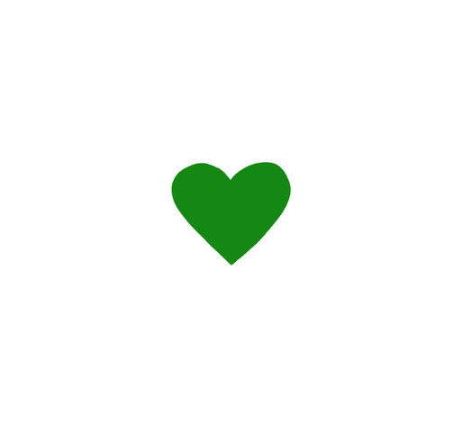 Heart of Green shirt design - zoomed
