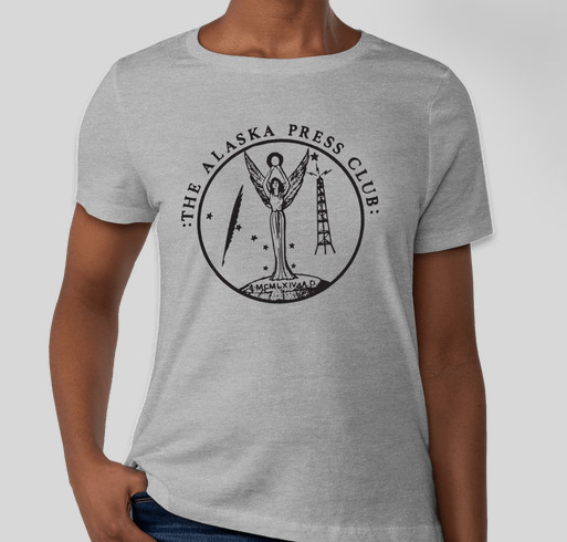 Alaska Press Club 2022 - White and Light Grey Apparel Fundraiser - unisex shirt design - front