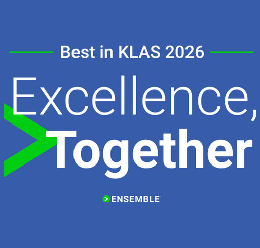 Best in KLAS with Heart: Supporting the AHA shirt design - zoomed