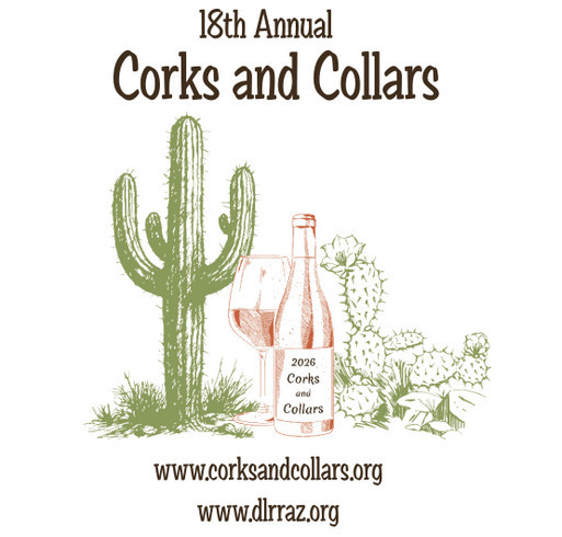18th Annual Corks and Collars 2026 shirt design - zoomed