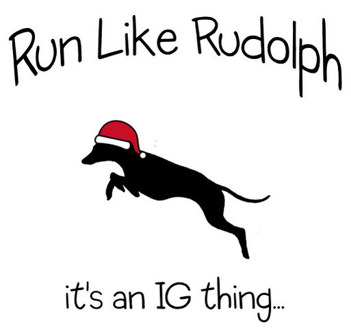 Run Like Rudolph for IGRF shirt design - zoomed