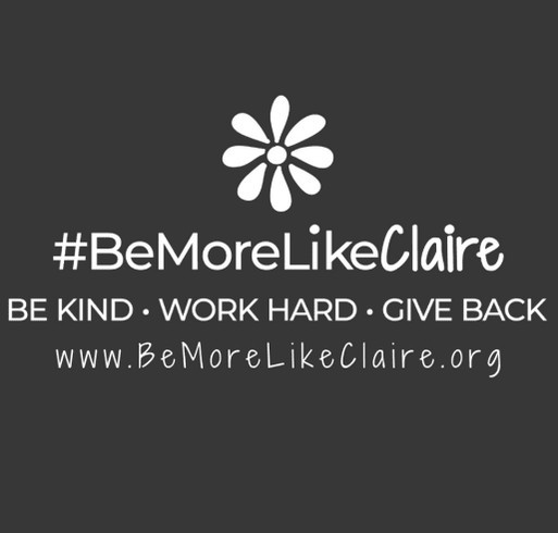 #BeMoreLikeClaire shirt design - zoomed