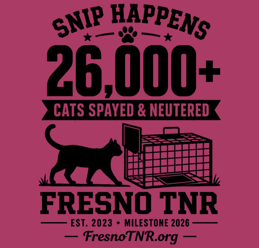CELEBRATE 26,000 SPAYS AND NEUTERS - BLACK IMAGE shirt design - zoomed
