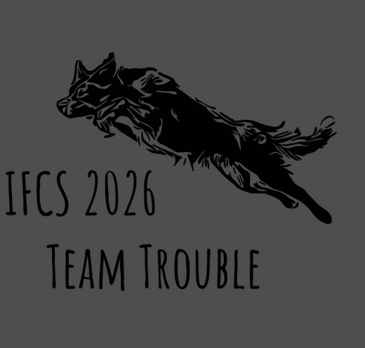 Team Trouble shirt design - zoomed