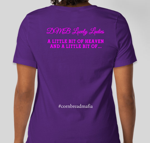 Cornbread Ladies V-neck and Long Sleeve Hoodie Fundraiser - unisex shirt design - back