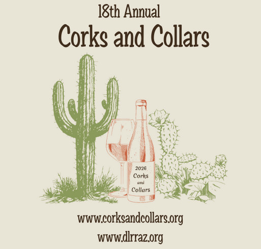 18th Annual Corks and Collars 2026 shirt design - zoomed