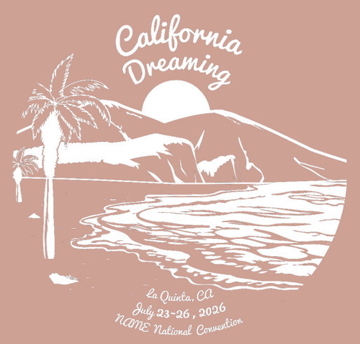California Dreaming Fundraiser shirt design - zoomed