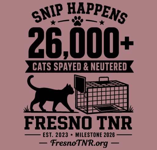 CELEBRATE 26,000 SPAYS AND NEUTERS - BLACK IMAGE shirt design - zoomed