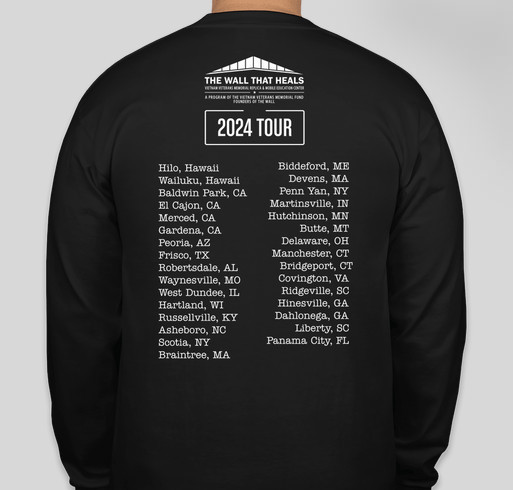 The Wall that Heals 2024 Tour Fundraiser - unisex shirt design - back