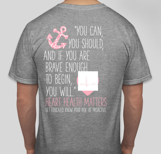 Standing Tall for SADS Foundation through Alex's Journey- February is American Heart Month! Fundraiser - unisex shirt design - back