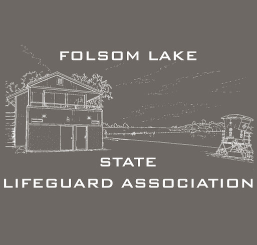 Folsom Lake lifeguard fundraiser shirt design - zoomed