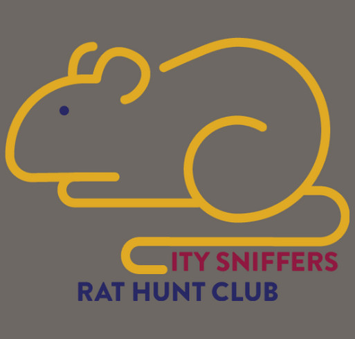 City Sniffers Rat Hunt Club - Spring 2024 T-shirt Fundraiser shirt design - zoomed