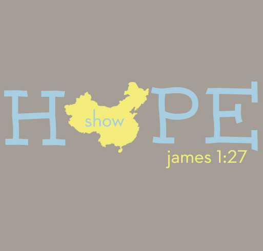Showing Hope to Orphans shirt design - zoomed