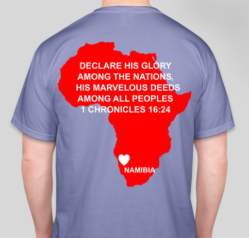 Ron's Mission Trip to Namibia, Africa Fundraiser - unisex shirt design - back