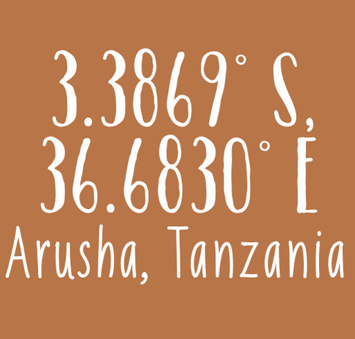 Arusha, Tanzania 2019 shirt design - zoomed