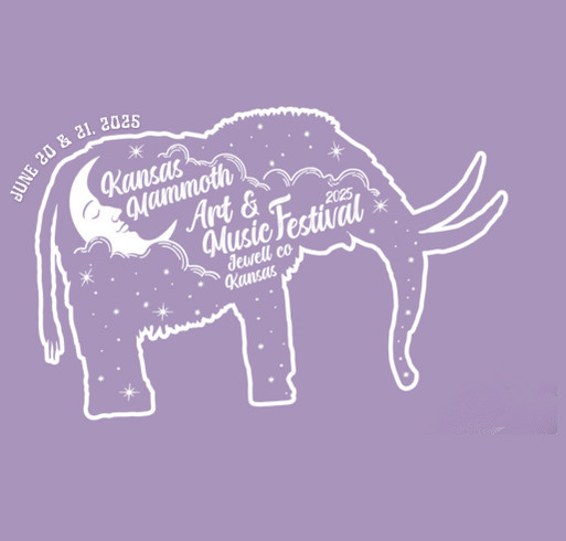 Kansas Mammoth Art & Music Fest 2025 shirt design - zoomed