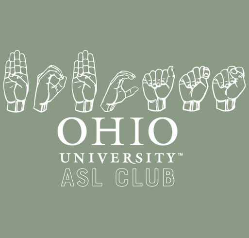 OU American Sign Language Club Fundraiser shirt design - zoomed