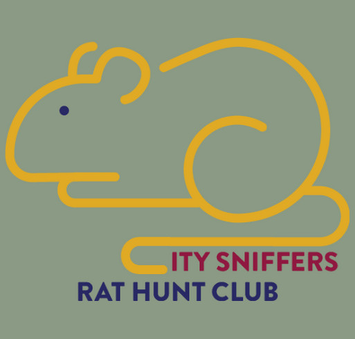 City Sniffers Rat Hunt Club - Spring 2024 T-shirt Fundraiser shirt design - zoomed