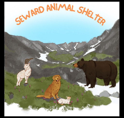 Seward Animal Shelter shirt design - zoomed