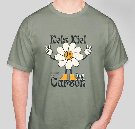 kels is headed to CARSON! Fundraiser - unisex shirt design - front
