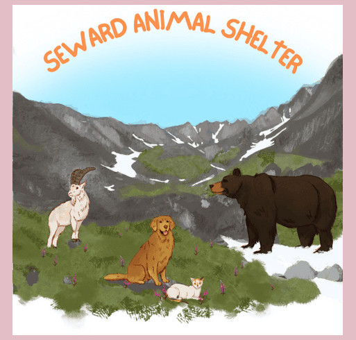 Seward Animal Shelter shirt design - zoomed