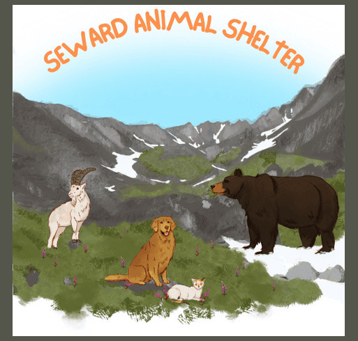 Seward Animal Shelter shirt design - zoomed