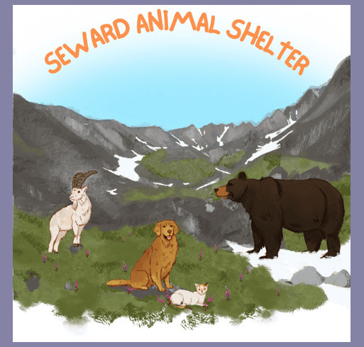 Seward Animal Shelter shirt design - zoomed