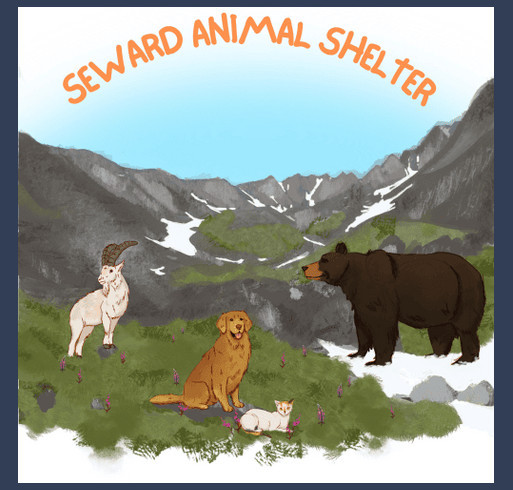Seward Animal Shelter shirt design - zoomed