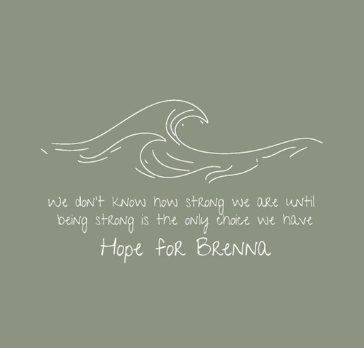 Hope for Brenna T-shirt Fundraiser shirt design - zoomed