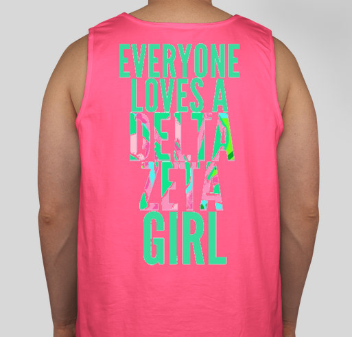 Delta Zeta girl tank Fundraiser - unisex shirt design - back