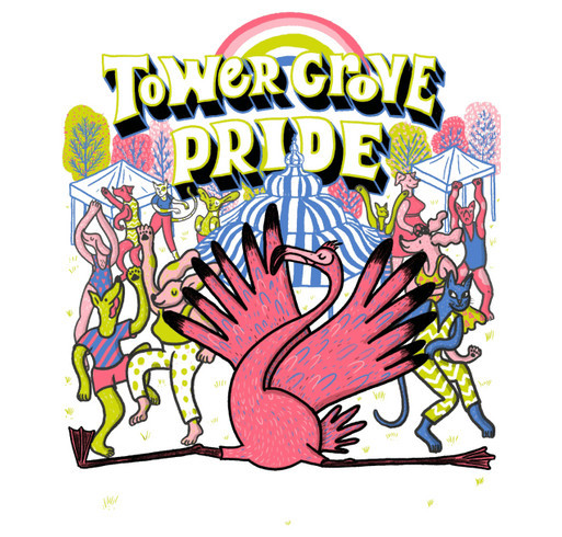 The TGP Tee! Tower Grove Pride 2023 shirt design - zoomed