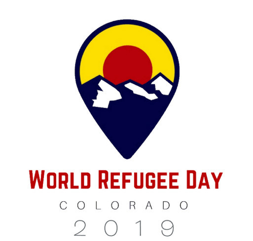 Colorado World Refugee Day 2019 shirt design - zoomed