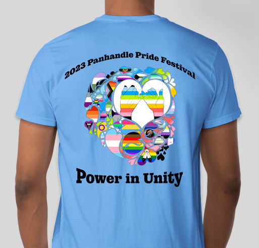 Get your 2023 Panhandle Pride Festival Shirt! Fundraiser - unisex shirt design - back