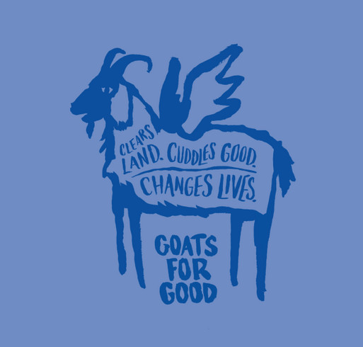 Goats for Good shirt design - zoomed