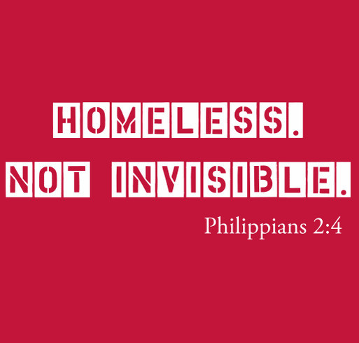 Homeless. Not Invisible. shirt design - zoomed