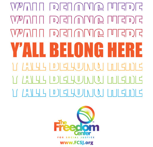 Celebrate Community: We Belong Here shirt design - zoomed