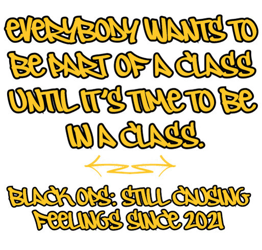 Unified Classes Initiative: Black Ops - 2021 shirt design - zoomed