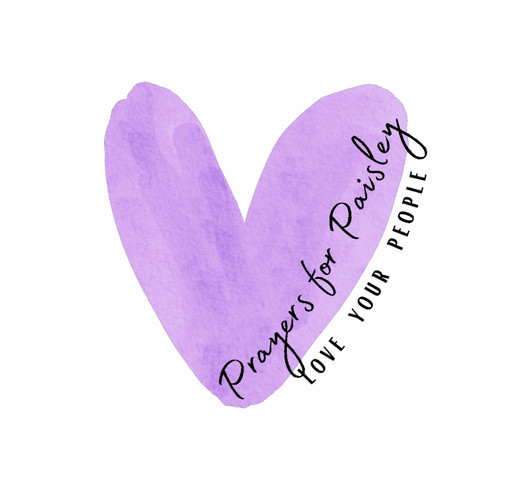 Prayers for Paisley shirt design - zoomed