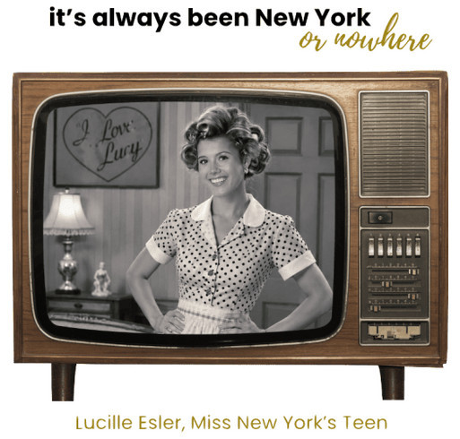 Miss New York's Teen is going to Miss America's Teen shirt design - zoomed