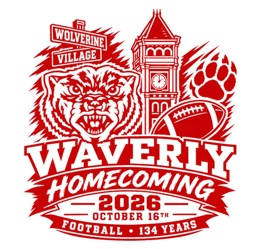 Waverly Homecoming '26 shirt design - zoomed
