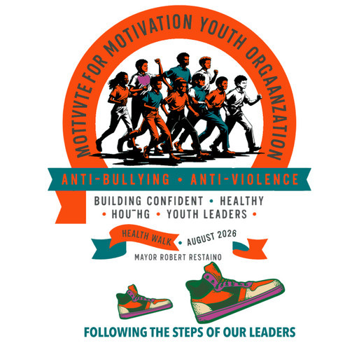 Motivate For Motivation Youth Health Walk for Anti-Bullying shirt design - zoomed